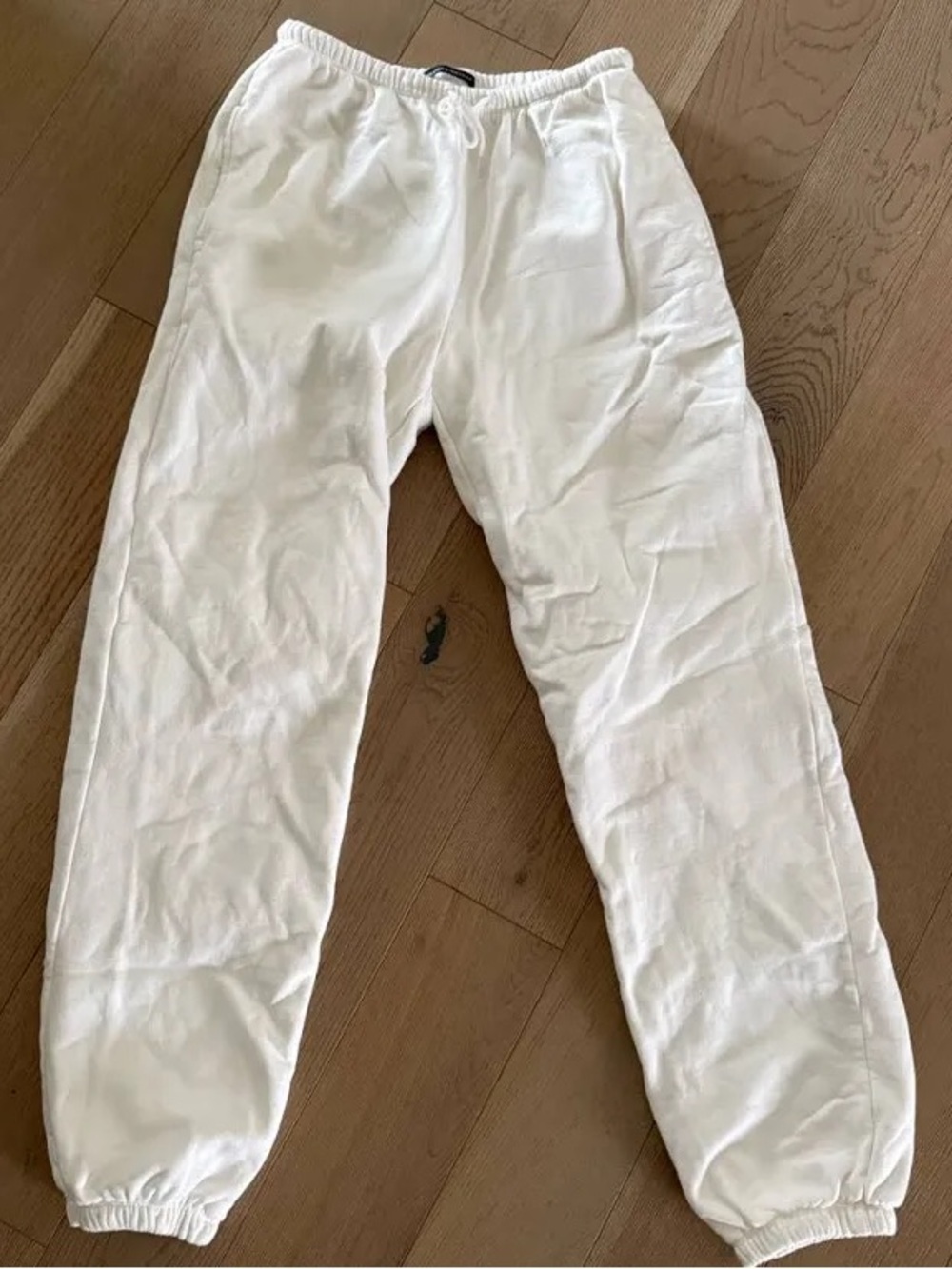 Brandy Melville White Elastic Sweat Pants